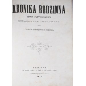 Kronika Rodzinna 1871/1872