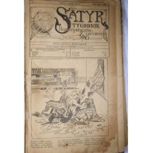Satyr, tygodnik humorystyczno-satyryczny, R. I, 1918, nr 1-4, R. II 1919, nr 1-12