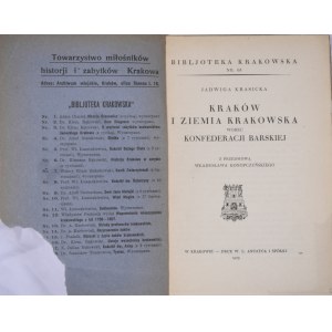 Biblioteka Krakowska nr 68 Kraków i ziemia krakowska wobec konfederacji barskiej.