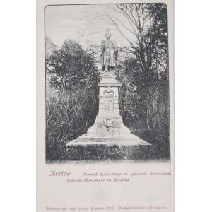 Kraków - Pomnik Sobieskiego w ogrodzie strzeleckim, przed 1905, długi adres