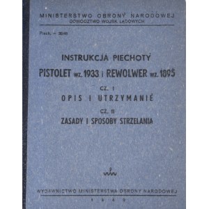 MON Instrukcja piechoty, pistolet wz. 1933 i rewolwer wz. 1895