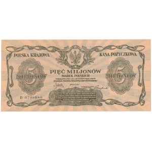 5 milionów marek 1923 - D - PIĘKNY i RZADKI