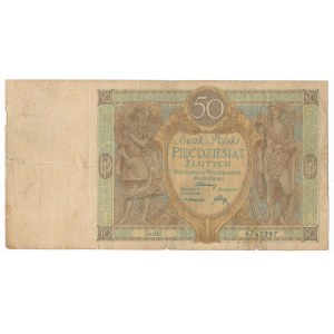 50 złotych 1929 Ser.B.B. - b.rzadka odmiana