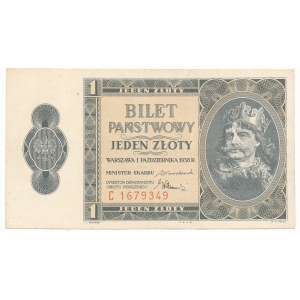 1 złoty 1938 - C - RZADKOŚĆ