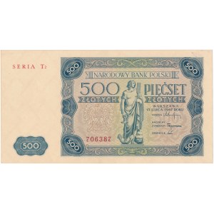500 złotych 1947 - T2 - PIĘKNY