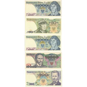 Zestaw, Banknoty PRL (5szt.)