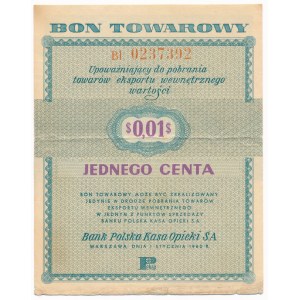 Pewex 1 cent 1960 - Bi - bez klauzuli