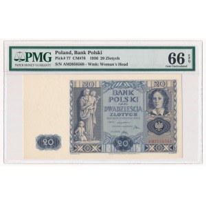 20 złotych 1936 - AM - PMG 66 EPQ