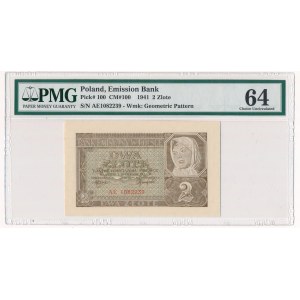 2 złote 1941 - AE - PMG 64