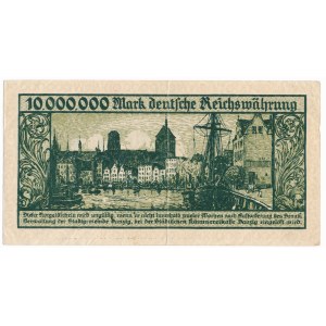 Gdańsk 10 milionów marek 1923 - A - odwrócony druk