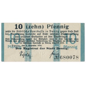 Gdańsk 10 fenigów 1916
