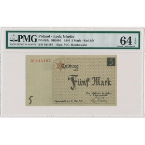 5 marek 1940 - PMG 64 EPQ - numerator czerwony