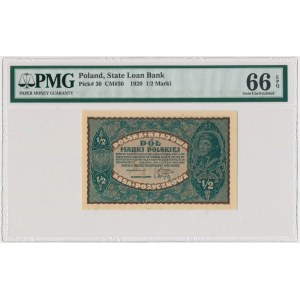 1/2 marki 1920 - PMG 66 EPQ