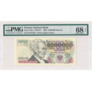 2 miliony złotych 1993 - B - PMG 68 EPQ