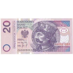 20 złotych 1994 - ZA 0005063 - seria zastępcza
