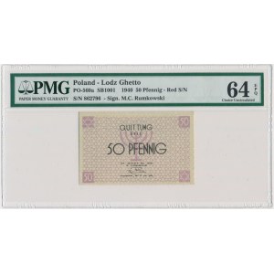 50 fenigów 1940 czerwony numerator - PMG 64 EPQ
