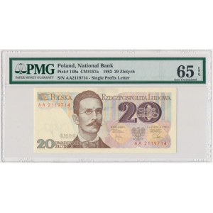 20 złotych 1982 - AA - PMG 65 EPQ