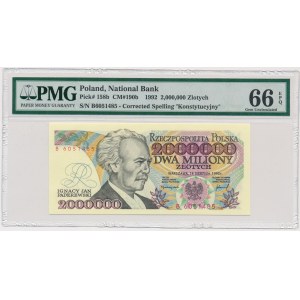 2 miliony złotych 1992 - B - PMG 66 EPQ