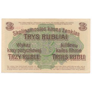Poznań 3 ruble 1916 - R - krótka klauzula