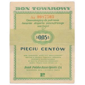Pewex 5 centów 1960 - Aa - z klauzulą i pierwszą serią