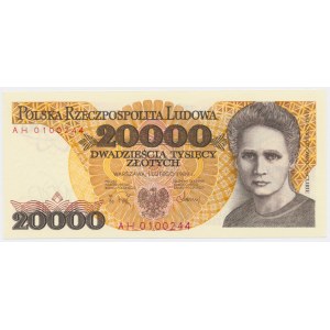 20.000 złotych 1989 - AH -