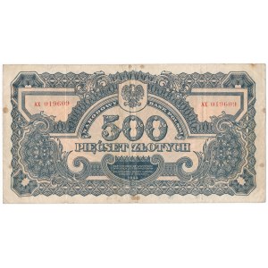 500 złotych 1944 ...owym - AX - rzadki