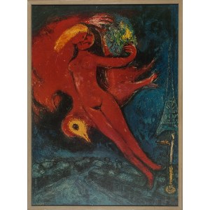 Marc Chagall (1887 - 1985), Modelka w czerwieni, 1954 r.