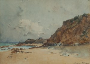 Georges Villain (1854 - 1930), Pejzaż znad Morza Śródziemnego (Prowansja)