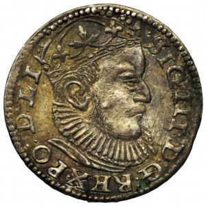 Zygmunt III Waza, Trojak Ryga 1589 - jedna lilia przed GE