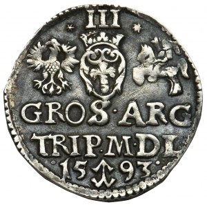 Sigismund III Vasa, 3 Groschen Vilnius 1593