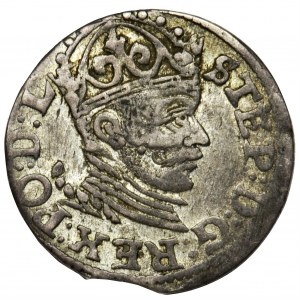 Stefan Batory, Trojak Ryga 1584 - korona wysoka