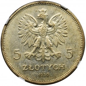 Revolution, 5 zlotych 1930 - NGC MS62