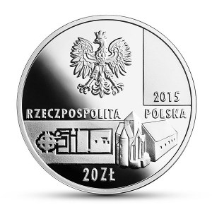 20 złotych 2015 - Relikty budowli pałacowo-sakralnej na Ostrowie Lednickim