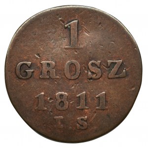 Duchy of Warsaw, 1 groschen Warsaw 1811 IS