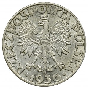 Żaglowiec, 5 złotych 1936