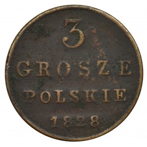 3 polish groschen Warsaw 1830 FH