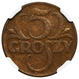 5 groszy 1935 - NGC AU55 BN
