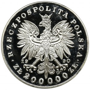 DUŻY TRYPTYK 200.000 złotych 1990 - Piłsudski