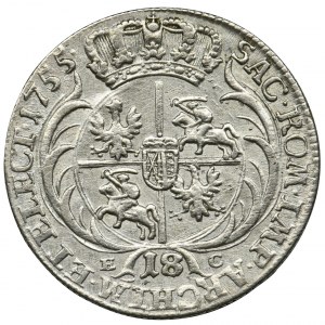 Augustus III of Poland, 18 Groschen Leipzig 1755 EC