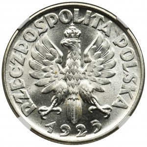 Kobieta i kłosy, 2 złote Filadelfia 1925 - NGC MS63 - PIĘKNA, bez kropki po dacie