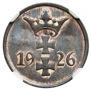 Wolne Miasto Gdańsk, 1 fenig 1926 - NGC MS65 BN