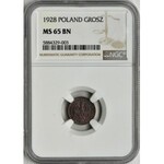 1 grosz 1928 - NGC MS65 BN