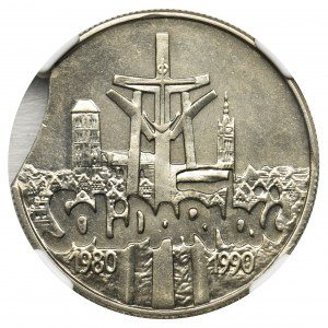DESTRUKT, 10.000 złotych 1990 Solidarność - NGC MS65