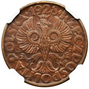 5 groszy 1928 - NGC MS62 BN