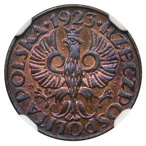 1 grosz 1923 - NGC MS65 RB