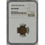2 grosze 1932 - NGC AU58 BN