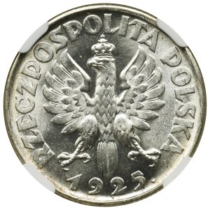 Kobieta i kłosy, 1 złoty Londyn 1925 - NGC MS63 - PIĘKNA