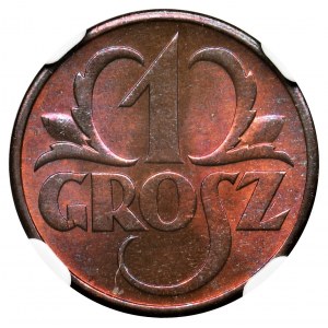 1 grosz 1938 - NGC MS67 RB
