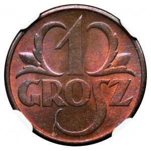 1 grosz 1938 - NGC MS67 RB