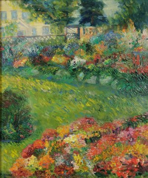 Maria DZIOPAK (ur. 1954), Kwiaty w ogrodzie, 1996